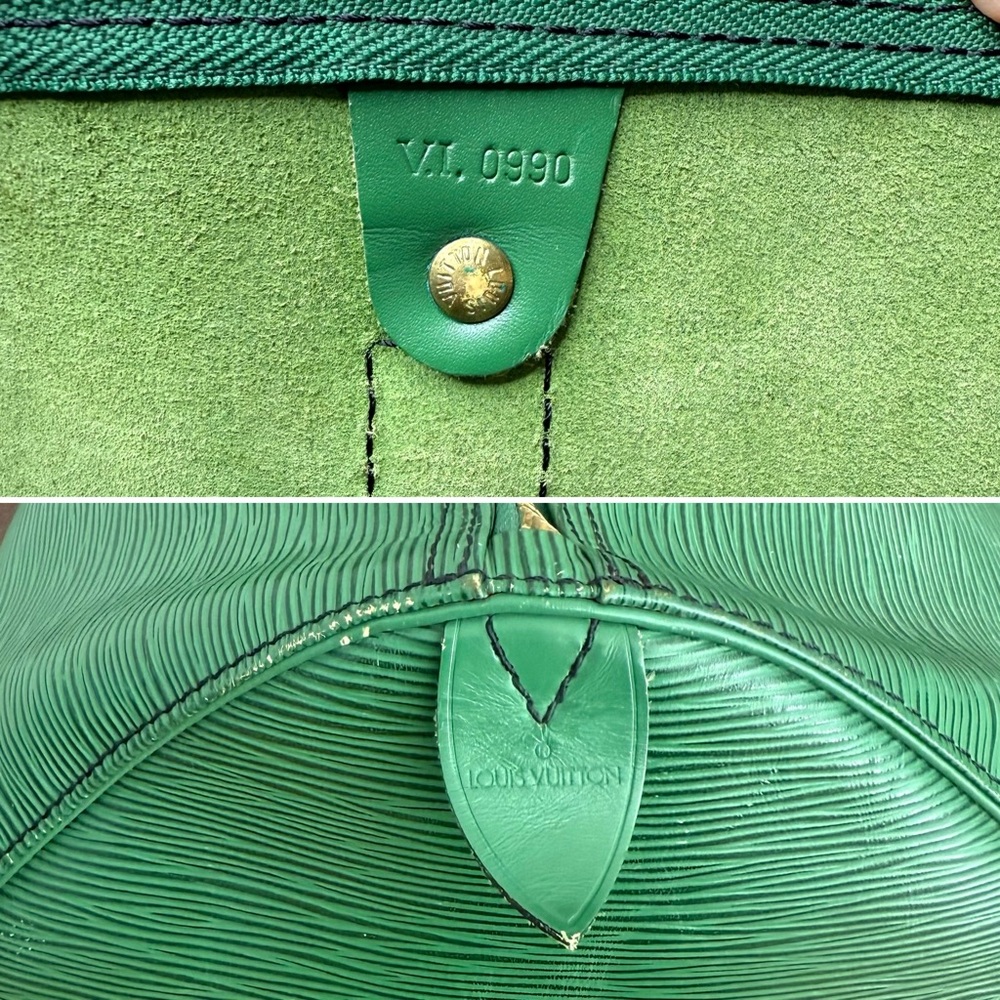 Authentic Louis Vuitton unisex Keepall 55 travel bag  green Epi leather large - Picture 15 of 16